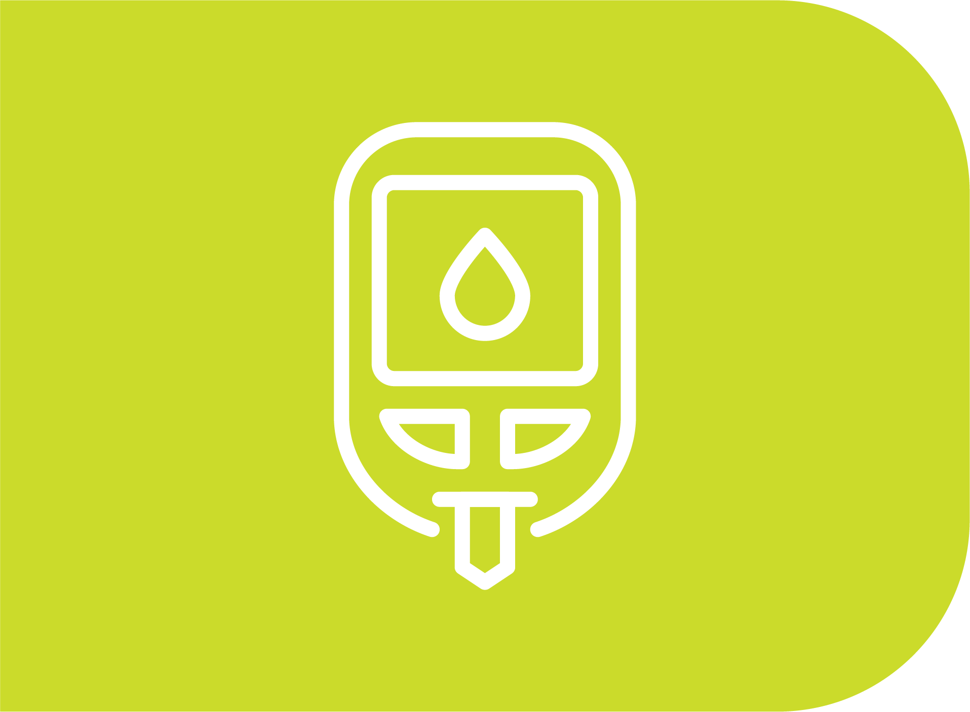 Icon of a glucose meter for checking blood sugar levels  