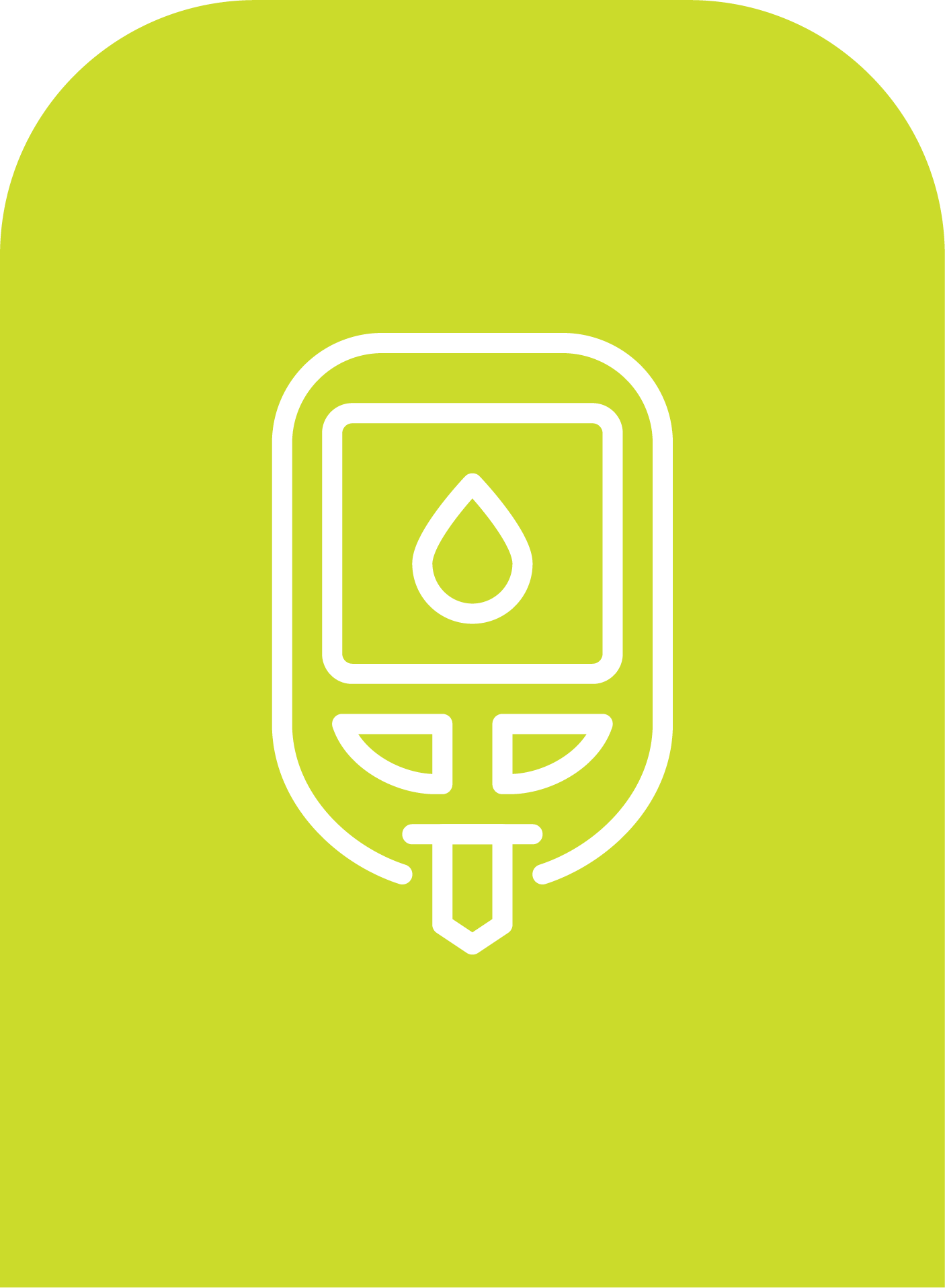 Icon of a glucose meter for checking blood sugar levels  