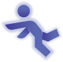Icon of a person falling