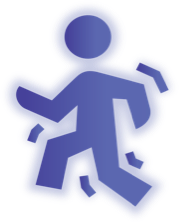 Carousel Item 2 image Alt-Tag	Icon of a person walking, with lines radiating from the arm and legs, indicating difficulty 