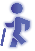 Icon of a person holding a cane